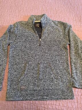 Quiksilver Men's Gray Heather Quarter-Zip Pullover